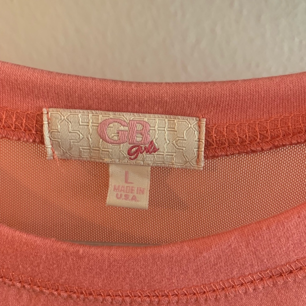 Coral pink, large casual girls dress